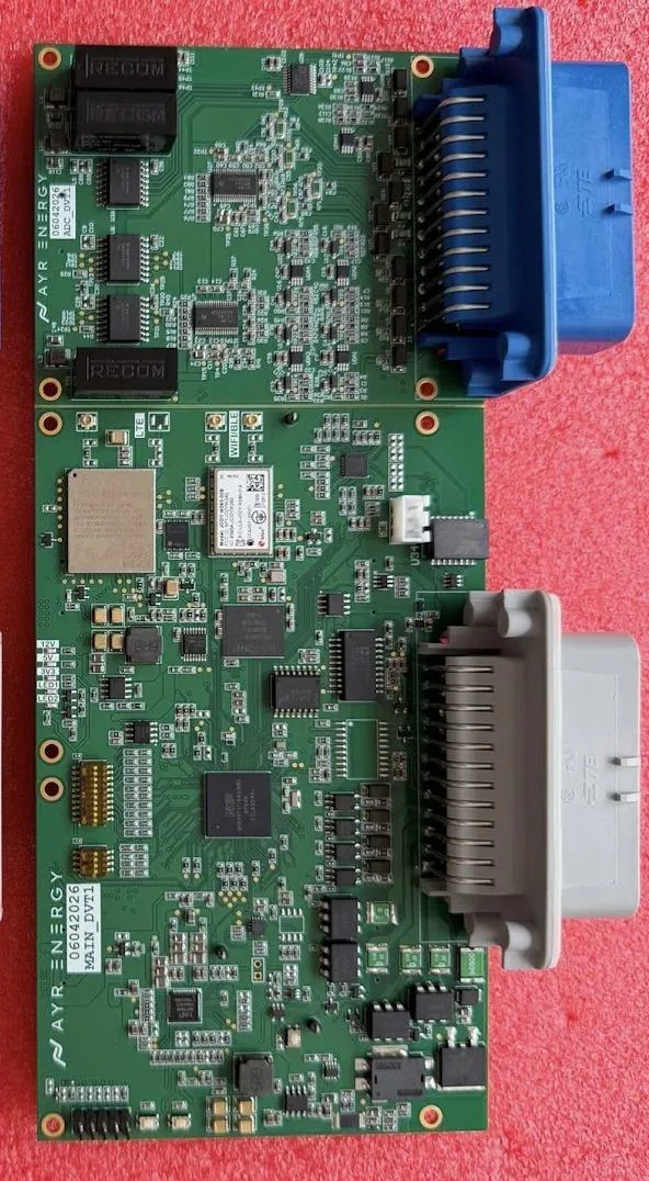 Transformer fault detector main board and ADC daughterboard